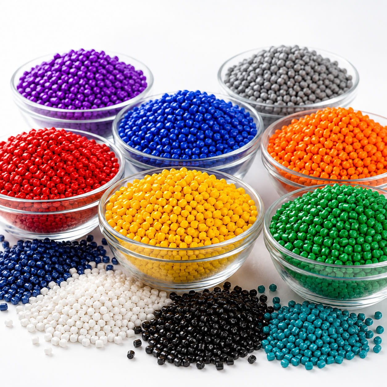 Colour masterbatch pellets — vibrant pigment polymer compounds