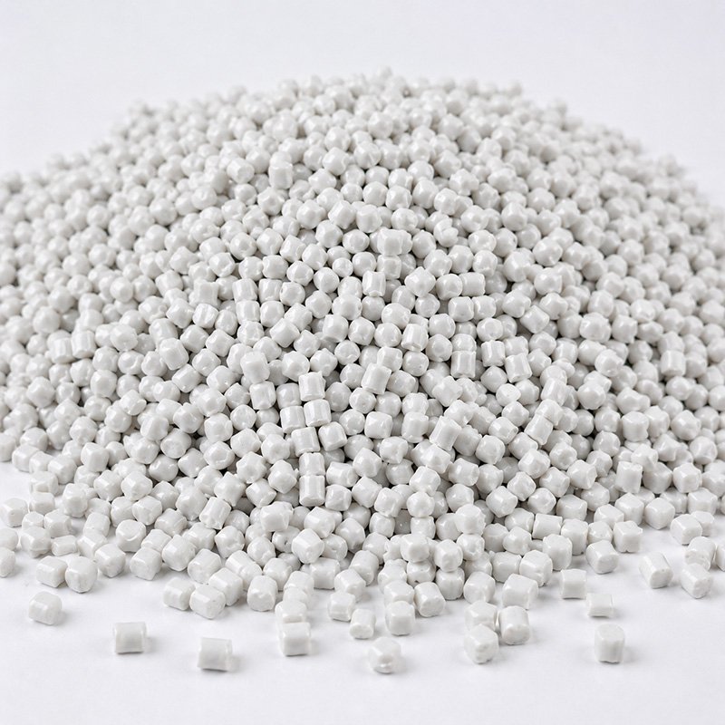 Calcium carbonate filler masterbatch pellets for polymer cost reduction