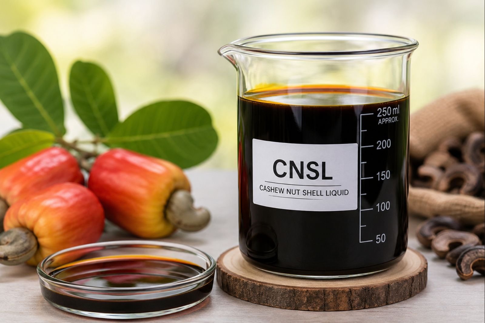 Cashew nuts — natural feedstock for Cashew Nut Shell Liquid (CNSL)